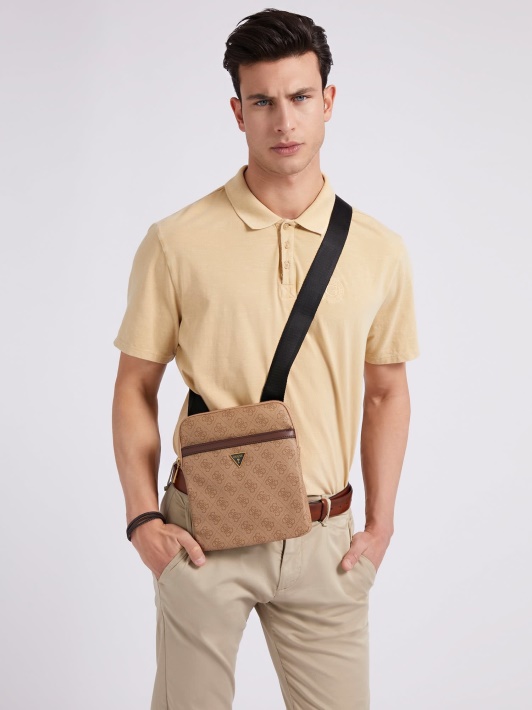 Smėlio Spalvos Guess Vezzola 4g Logotipas Mini Crossbody