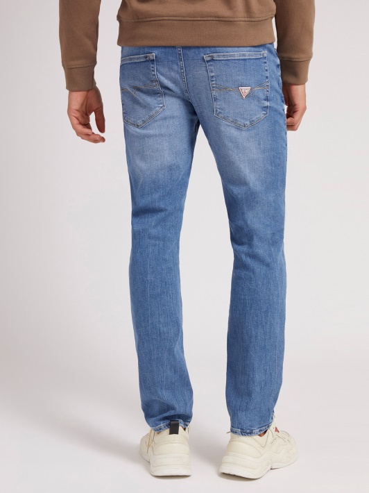 Tendencijos Mėlynos Guess Slim Fit Džinsinės Kelnės