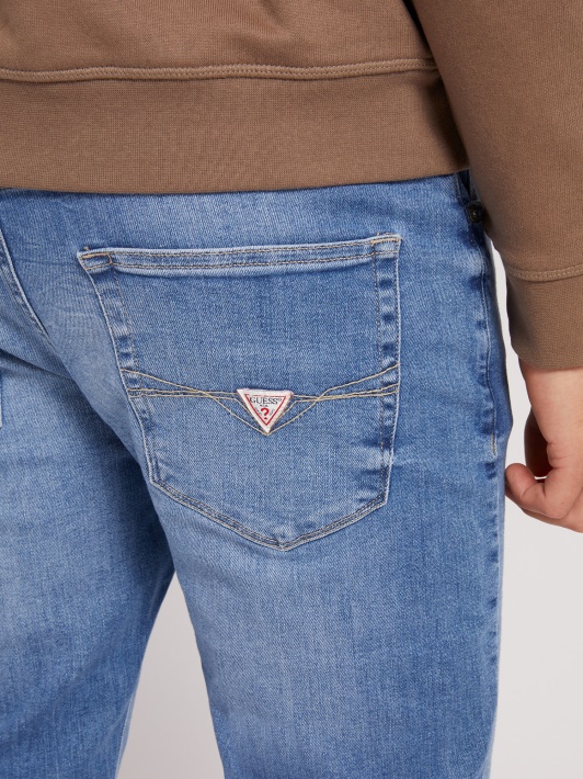 Tendencijos Mėlynos Guess Slim Fit Džinsinės Kelnės