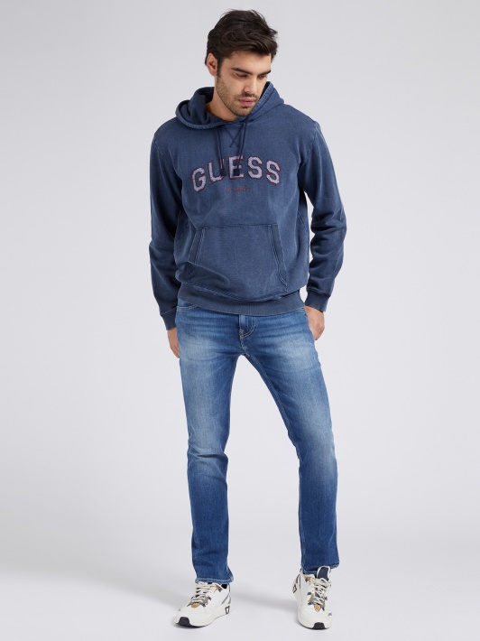 Slim Fit Džinsinio Kelnaitės Atspėti Mėlyna Nauja Tendencija