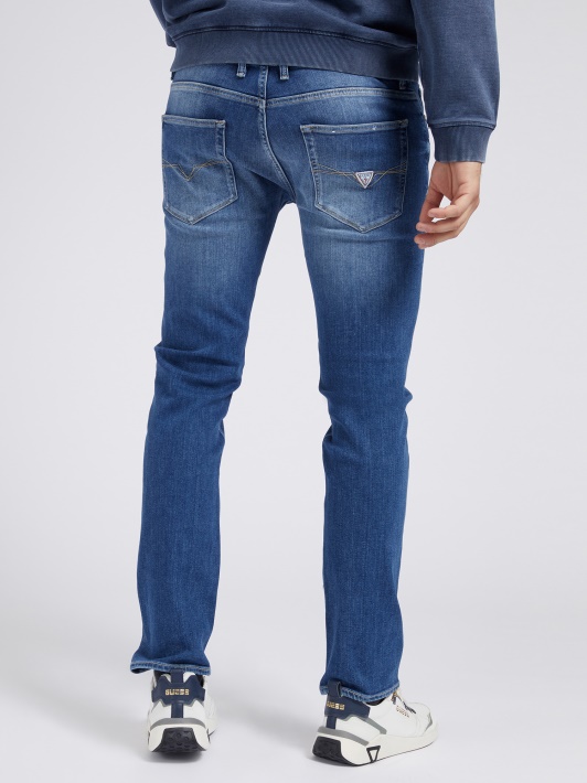 Slim Fit Džinsinio Kelnaitės Atspėti Mėlyna Nauja Tendencija