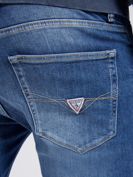 Slim Fit Džinsinio Kelnaitės Atspėti Mėlyna Nauja Tendencija