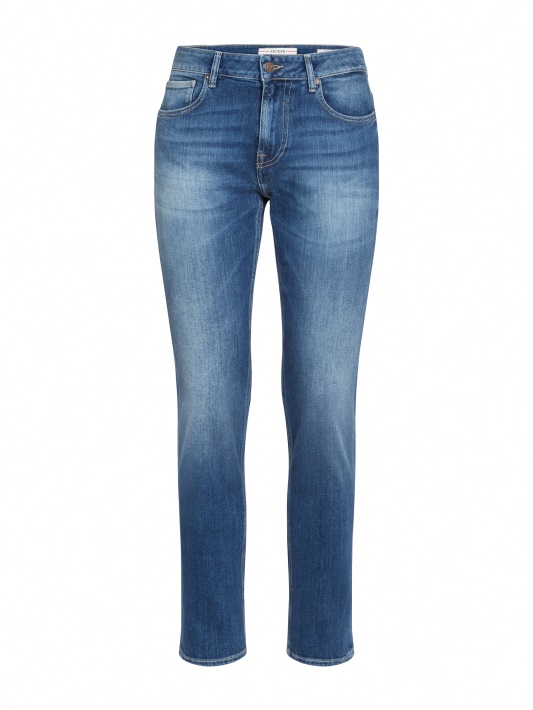 Slim Fit Džinsinio Kelnaitės Atspėti Mėlyna Nauja Tendencija