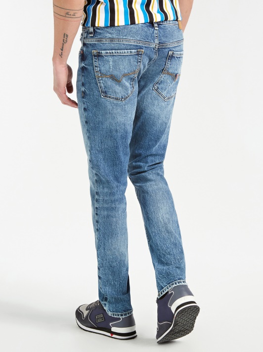 šviesiai Mėlynos Guess Slim Fit Džinsinės Kelnės