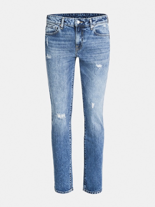 šviesiai Mėlynos Guess Slim Fit Džinsinės Kelnės