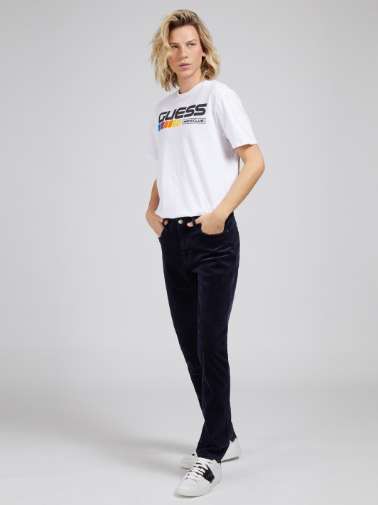 Skinny Fit Kelnaitės Spėti Mėlyna