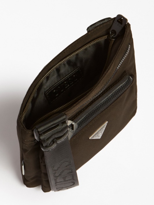 Rudas Vice Logotipas Trikampis Mini Crossbody Atspėti