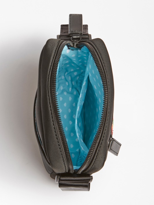 Juodas Logotipas Crossbody Bag Spėlioti