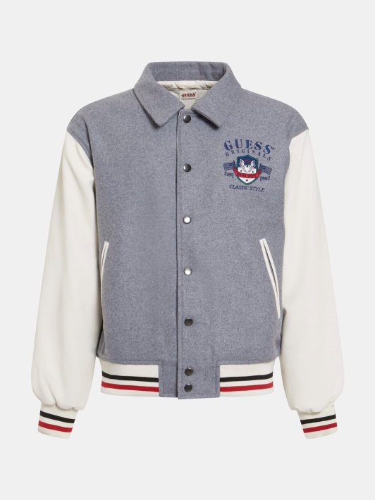 Atspėk Pilką Multipatch Bomber Striukę