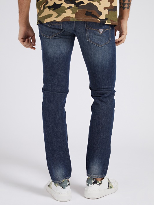 Tendencija Mėlyna Slim Fit Džinsinio Kelnaitės Spėjimas