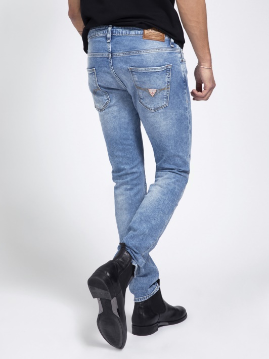 Mėlyni Guess Skinny Fit Džinsai įbrėžimai