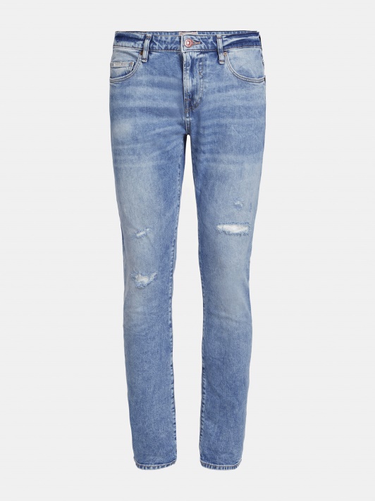 Mėlyni Guess Skinny Fit Džinsai įbrėžimai