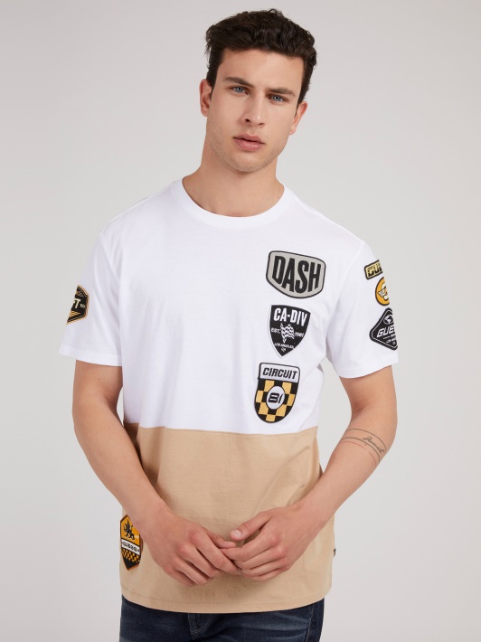 Patch Marškinėliai Atspėti Balti Multi
