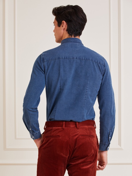 Mėlyni Guess Marciano Slim Fit Džinsiniai Marškinėliai