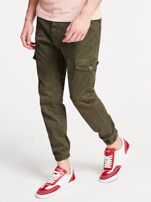žalias Slim Fit Kelnaitės Spėjimas