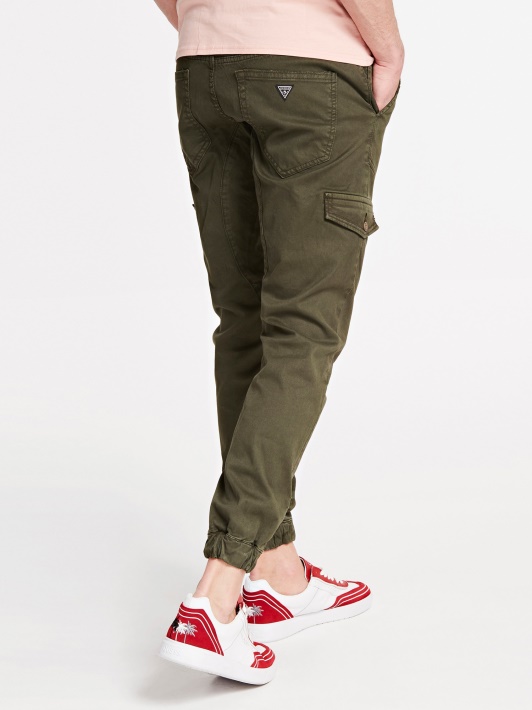 žalias Slim Fit Kelnaitės Spėjimas
