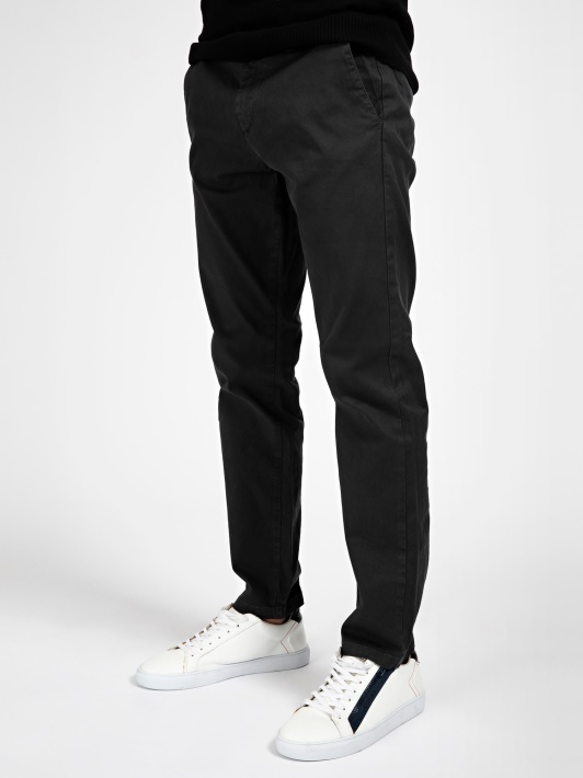 Slim Fit Kelnaitės Juodos Multi Guess