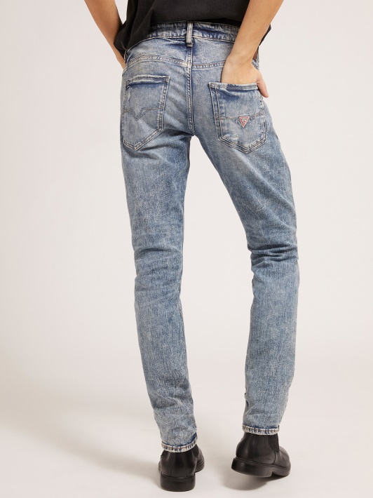 Atspėti Mėlynas Skinny Fit Džinsinio Kelnaitės Nubrozdinimus