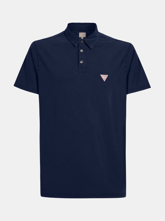 Spėk Mėlyno Logotipo Trikampio Polo Marškinėliai