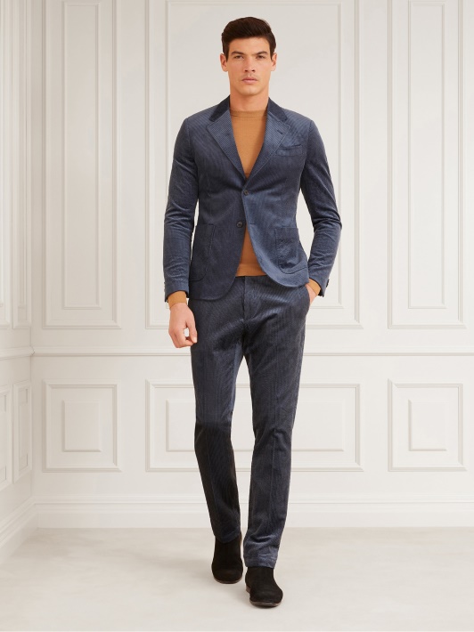 Mėlynos Spėlionės Marciano Velvetinės Kelnės