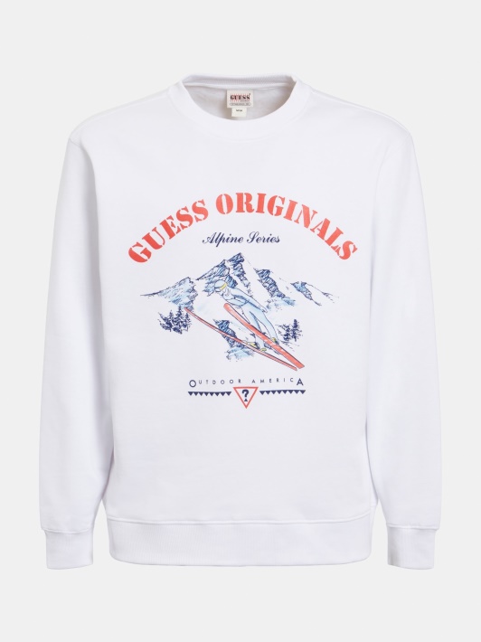 Tendencija Baltas Atspėjimas Priekyje Megztinis Su Logotipu Nauja Tendencija