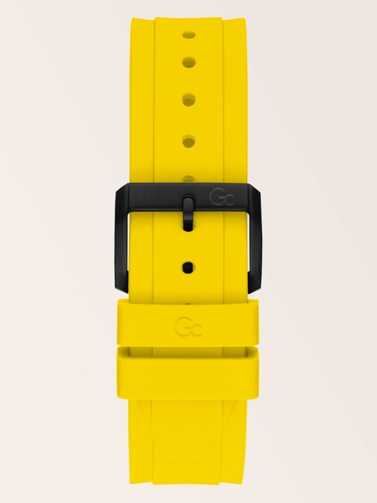 Juodas Guess Gc Silikoninis Chronografinis Laikrodis