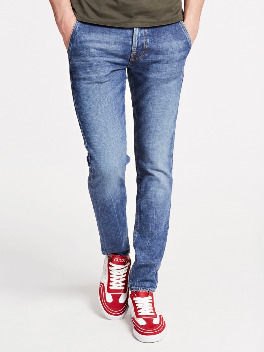 Atspėti Skinny Trend Fit Džinsinio Kelnaitės Mėlyna Nauja