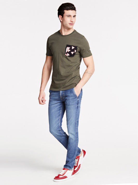 Atspėti Skinny Trend Fit Džinsinio Kelnaitės Mėlyna Nauja