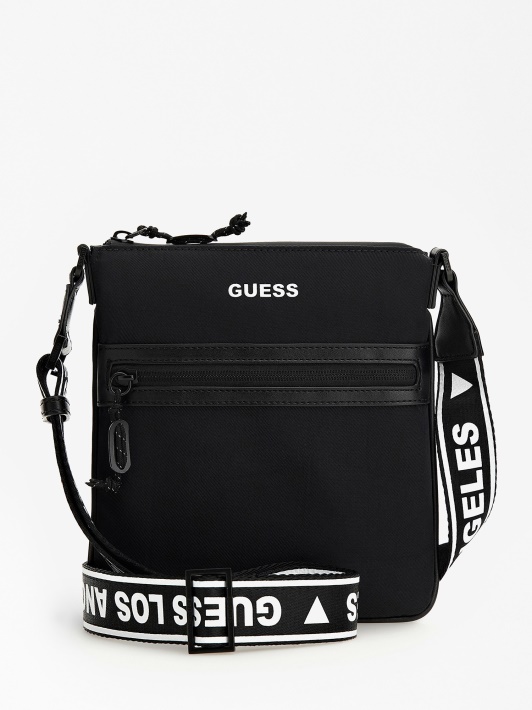 Atspėkite Juodą Logotipą Certosa Tech Crossbody Krepšys