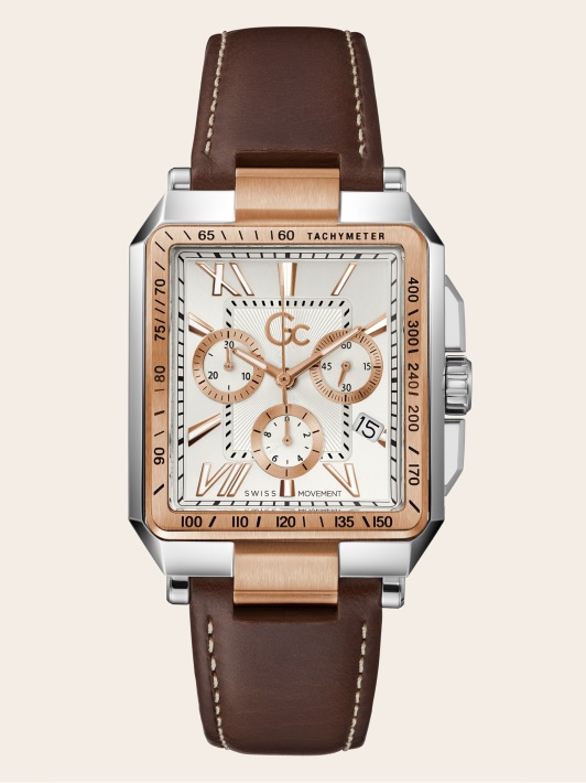 Rudas Guess Gc Kvarcinis Chronografas Laikrodis