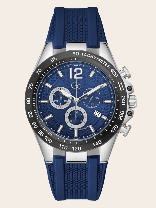 Sidabrinis Guess Gc Kvarcinis Chronografo Laikrodis