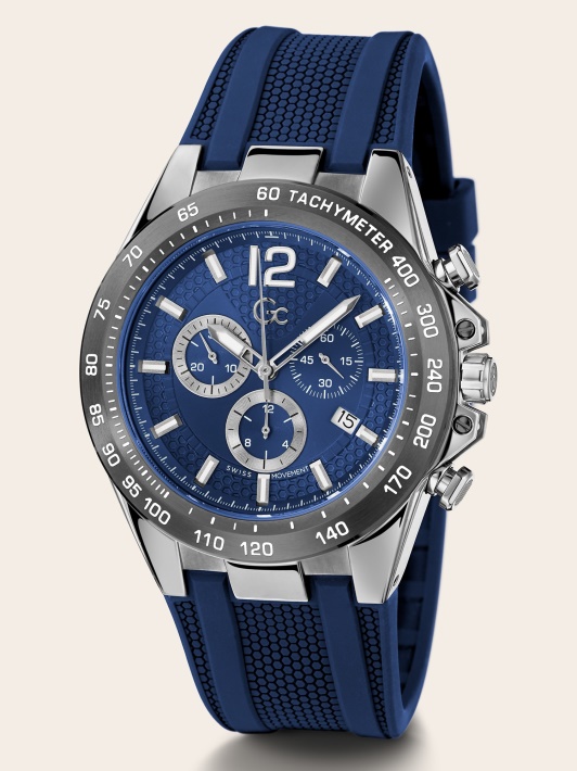 Sidabrinis Guess Gc Kvarcinis Chronografo Laikrodis