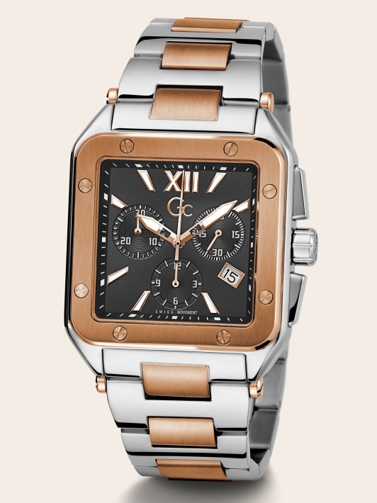 Juodas Gc Kvarcinis Chronografas Laikrodis Spėlioti