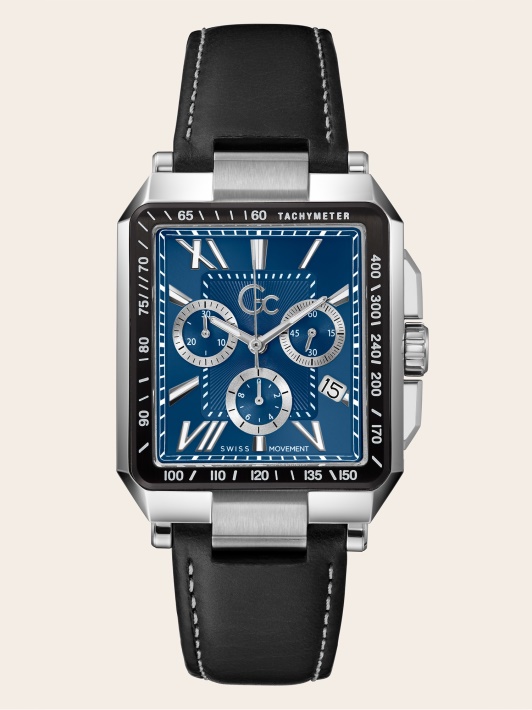 Sidabrinis Gc Kvarcinis Chronografas Laikrodis Spėlioti