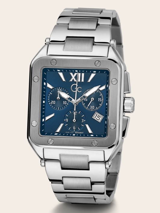 Sidabrinis Spėjimas Gc Kvarcinis Chronografas Laikrodis Nauja Tendencija