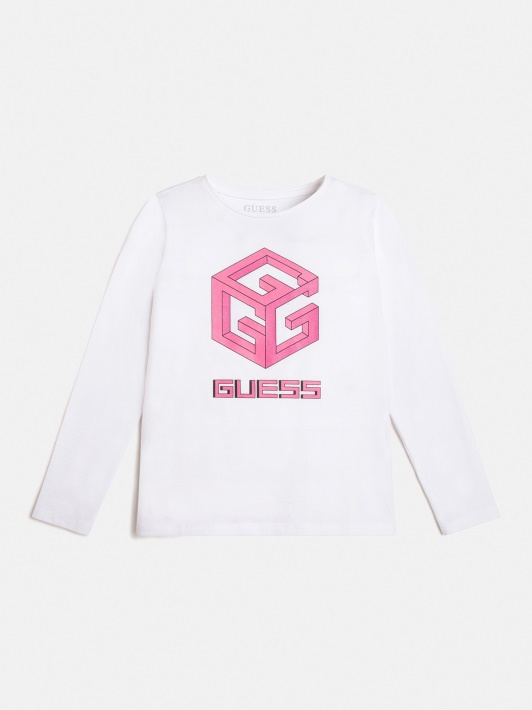 Tendencija Balto Priekinio Logotipo Marškinėlių Spėjimas
