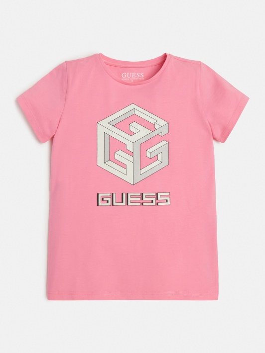 Rožinė Priekinė Logotipo Marškinėlių Spėjimas