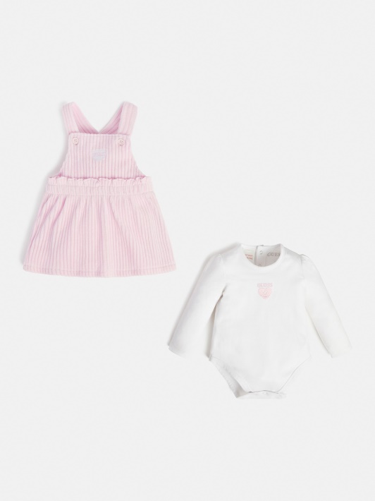 Balta Guess Velvetinė Suknelė Ir Kūno Komplektas