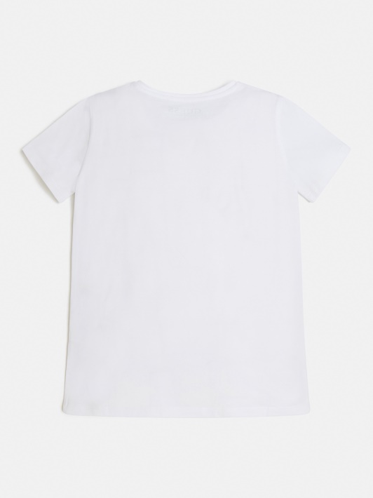 Tendencija Guess Balti Priekyje Logotipo Marškinėliai Nauji