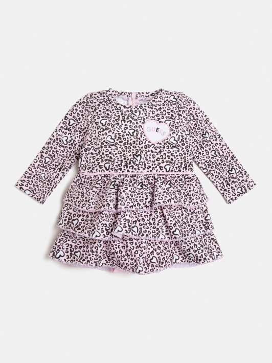 Atspėti Multi Rožinė Animalier Suknelė Su Kūno