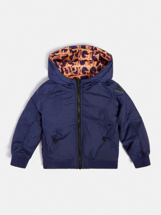 Su Gaubtu Apverčiamas Puffer Spėti Oranžinė