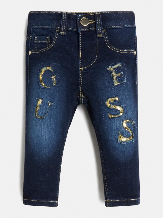 Atspėk Skinny Fit Džinsinio Kelnaitės Mėlyna Nauja Mada