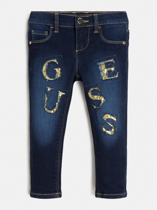 Atspėk Skinny Fit Džinsinio Kelnaitės Mėlyna Nauja Mada