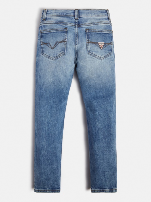 Mėlyna Guess Slim Fit Džinsinio Kelnaitės Nauja Tendencija
