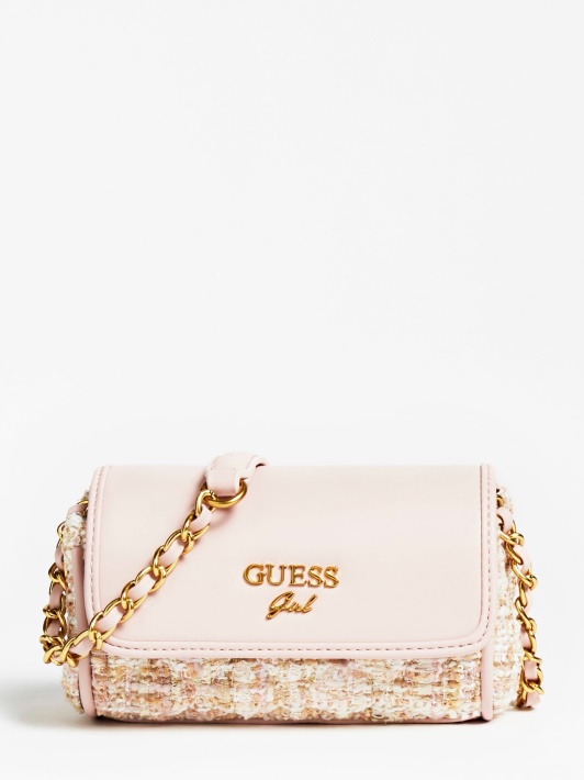 Rožinė Danila Tvido Crossbody Bag Spėlioti