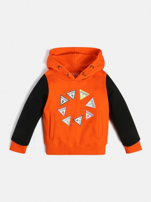 Priekyje Trikampio Logotipo Megztinis Oranžinis Spėjimas