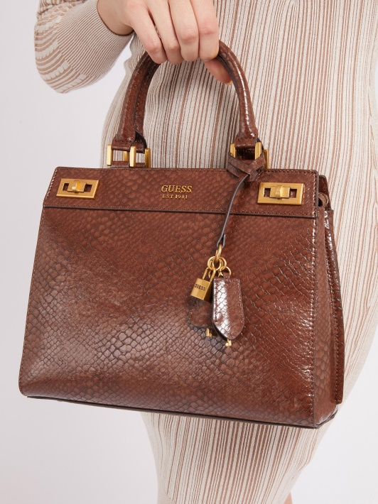 Ruda Guess Katey Python Spausdinimo Rankinė