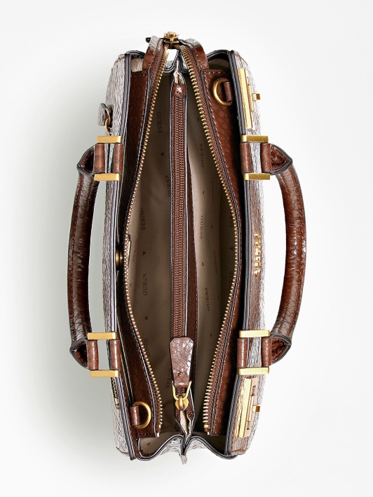 Ruda Guess Katey Python Spausdinimo Rankinė