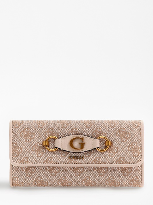 Guess Izzy 4g Logo Maxi Piniginės Kremas
