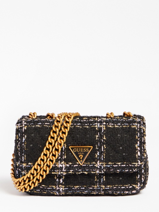 Cessily Tweed Micro Crossbody Maišelis Juodas Spėjimas